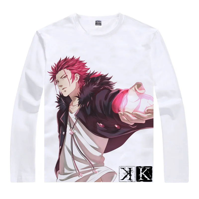 Аниме рубашка Coolprint K Project футболки в разных стилях с длинным рукавом рубашки