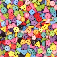 suoja 100300pcslot assorted colors shapes tiny 6mm resin button 2 holes sewing craft
