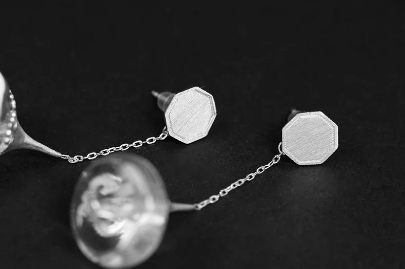 INATURE 925 Sterling Silver Vintage Cloud Design Natural Crystal Drop Earrings For Women Wedding Jewelry