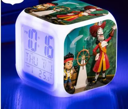 Пластиковые часы horloge digitale Jake и the Never Land Пираты светодиодный Будильник цифровые часы reloj despertador saat reveil