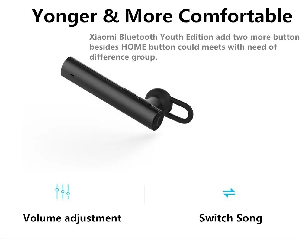 Оригинальная Xiaomi mi гарнитура Молодежная версия наушники Bluetooth 4,1 регулятор громкости свободные руки наушники со встроенным mi c LYEJ02LM