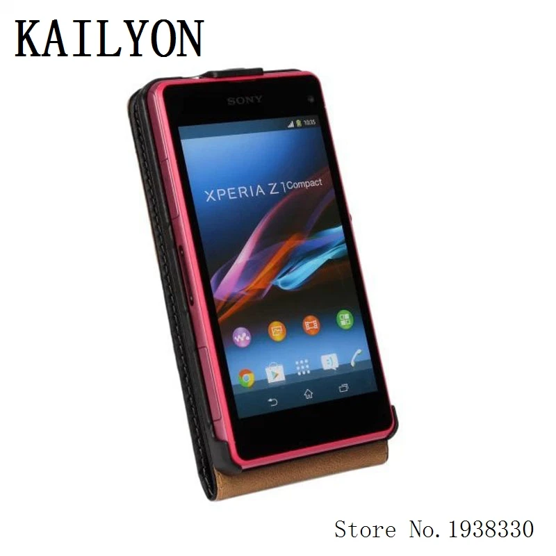 Роскошный Вертикальный чехол книжка kailyon из натуральной кожи с магнитной