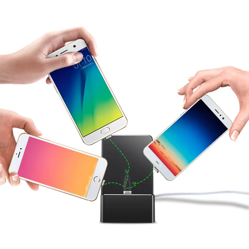 Leebote Магнитная док станция 3 в 1 USB кабель телефон Стенд зарядное устройство