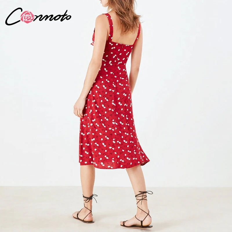 ConmotoСексуальное платье миди с открытыми плечами прямое пуговицами повседневное