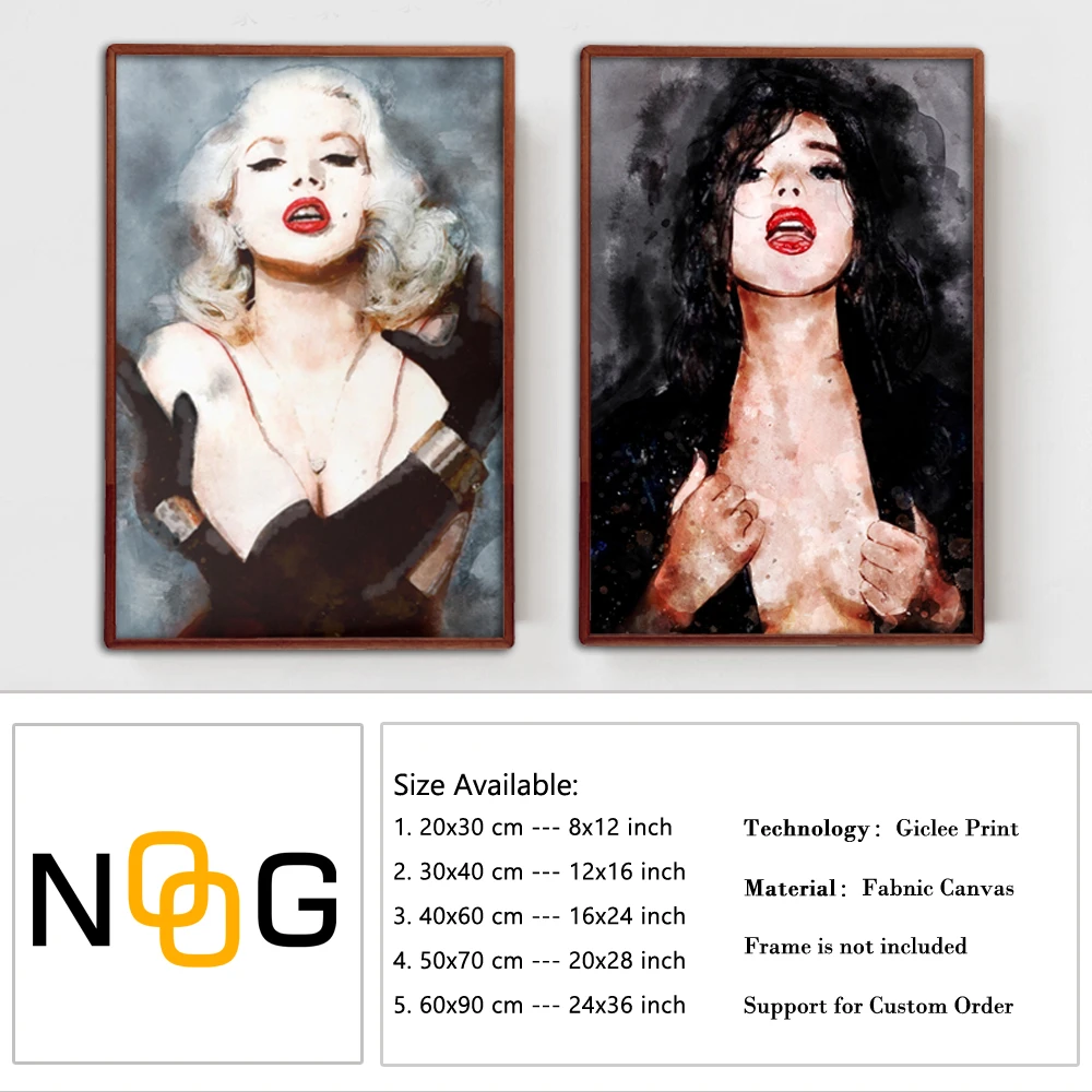 NOOG Мэрилин Монро фигурка цитаты постеры и принты на холсте картина в виде
