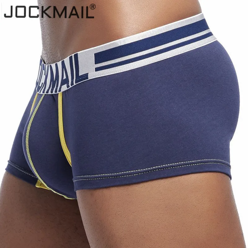 JOCKMAIL, новинка, сексуальное мужское нижнее белье, боксеры, cueca, мужские хлопковые трусы, боксеры, шорты, мужские, пэчворк, мягкие трусы, шорты, мужские трусы