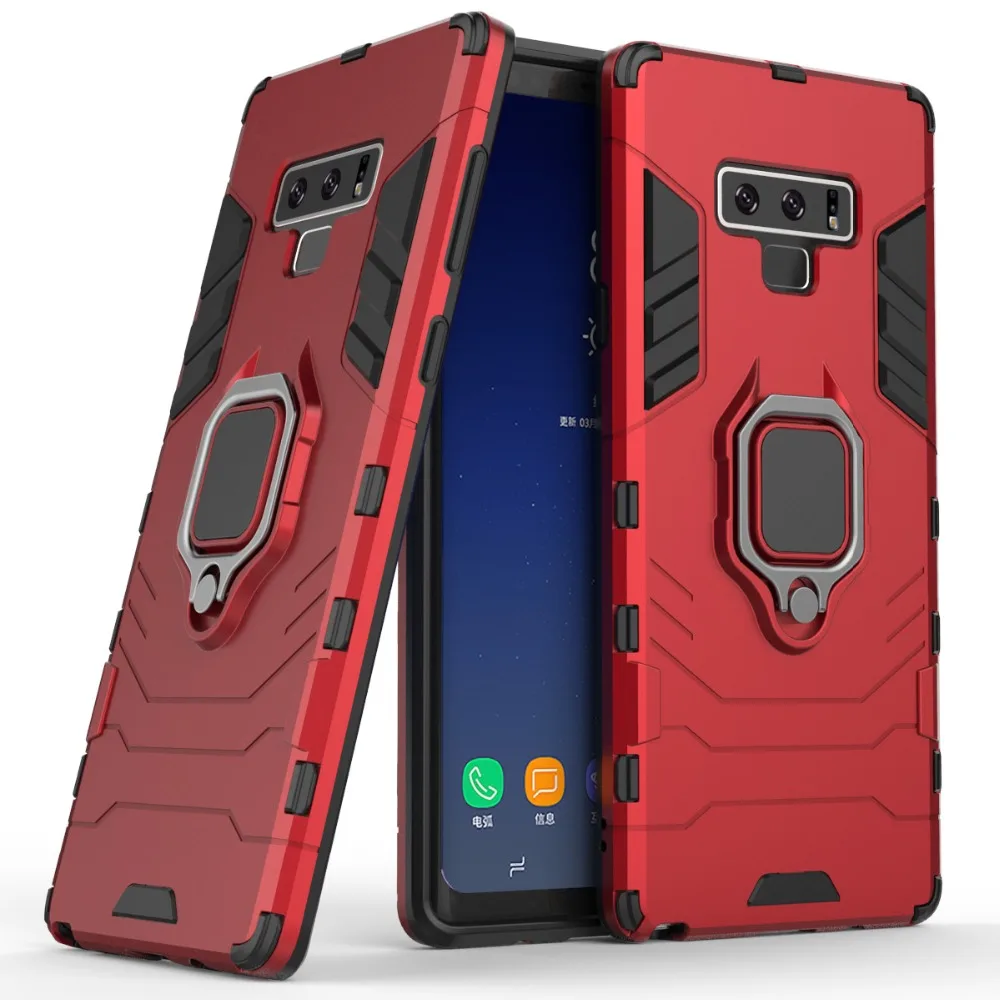 Роскошный бронированный чехол с кольцом для Samsung Galaxy Note 9 магнитный