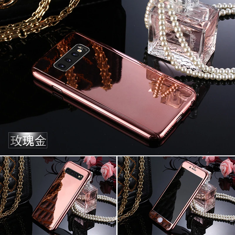 YueTuo Coque cover Case For Samsung galaxy S10 PLus lite S10Lite Plating Mirror Phone Luxury 360 all-inclusive drop covers