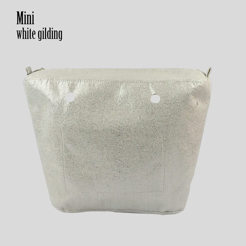 Mini White TANQU 1 шт Obag внутренняя позолоченная Водонепроницаемая вставка для классической Мини O сумки женские сумки через плечо сумки - Цвет: Mini White