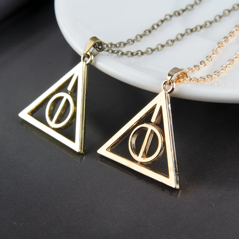 Фильм простой Deathly Hallows Collier крест State мужчины t ожерелье кулон для мужчин женщин треугольные аксессуары фильм подарок