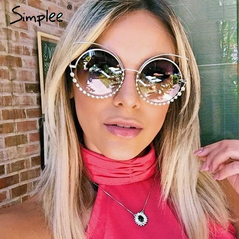 Женские винтажные солнцезащитные очки Simplee женские модные &quotкошачий глаз&quot из