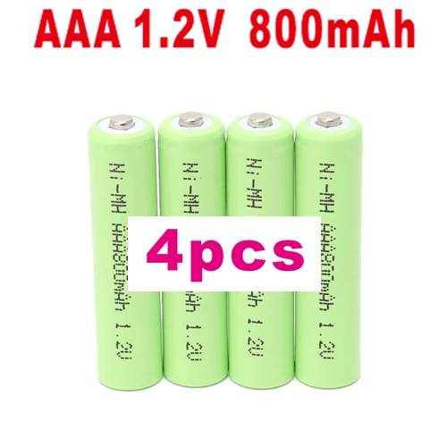 4 pcs AAA аккумуляторная батарея AAA 1,2 V батареи 800mah Ni-MH батареи перезаряжаемые батареи для дистанционного управления игрушки(4 шт-40 шт - Цвет: 4 pcs