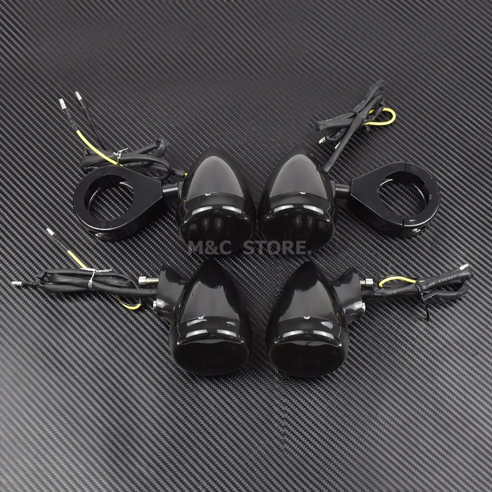 Светодиодсветодиодный Сигналы поворота с вилочным зажимом для мотоцикла 4 шт. 41