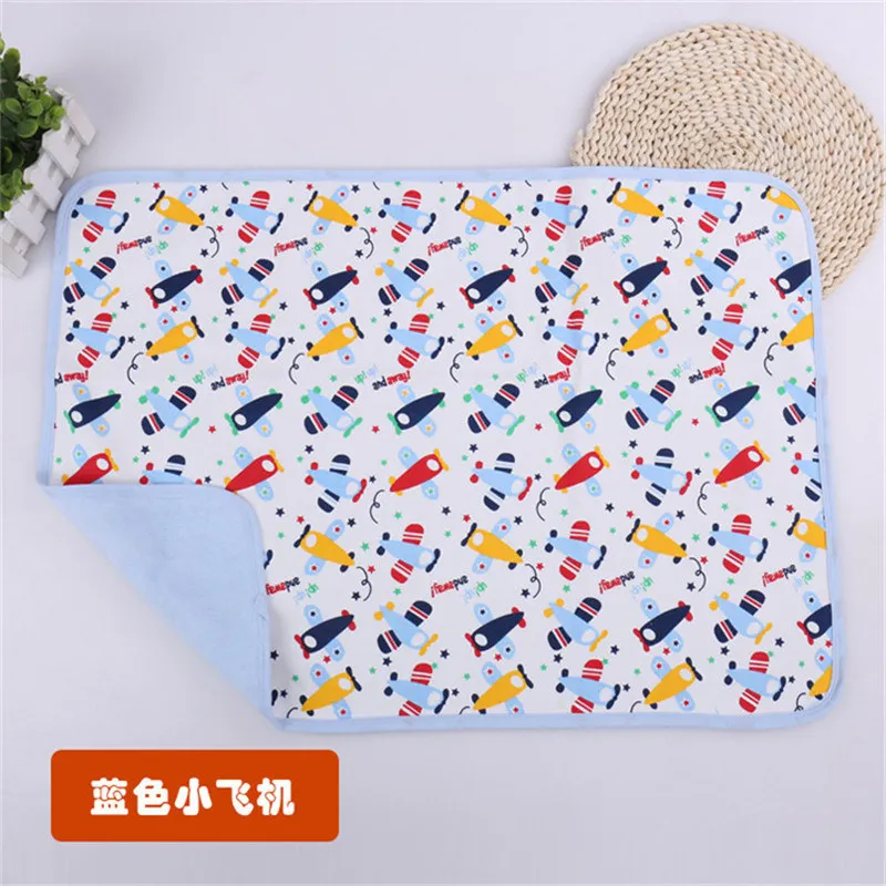 80x100cm Airplane Пеленальный Коврик для ребенка, водонепроницаемые подгузники для новорождённых, бамбуковые волокна, пеленальные салфетки, контейнер, детский коврик для смены в путешествии - Цвет: 80x100cm Airplane
