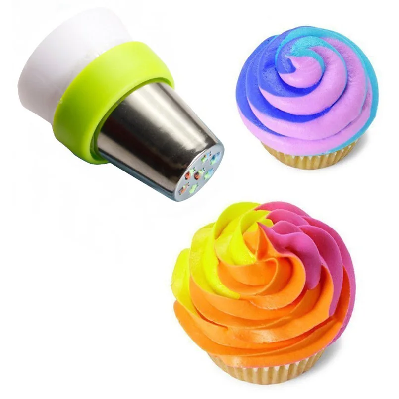 Три отверстия Кондитерская Насадка адаптер Пластик Кондитерские трубчатое