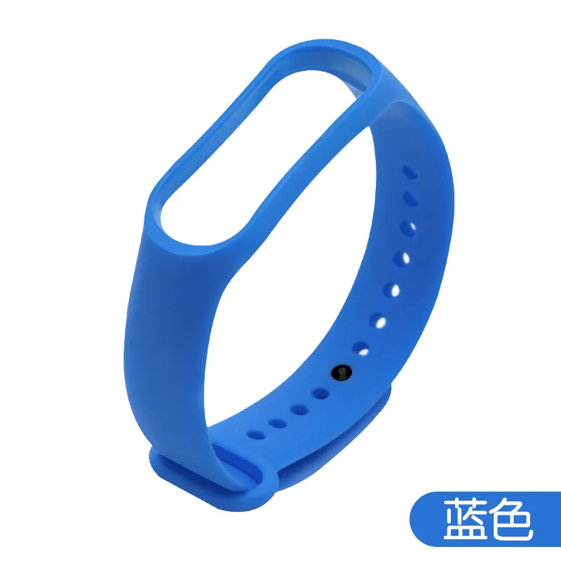 Blue 1 шт. силиконовый цветной ремешок для Xiaomi mi 3 сменный Мягкий ТПУ модный спортивный браслет для mi Band 3 - Цвет ремешка: Blue