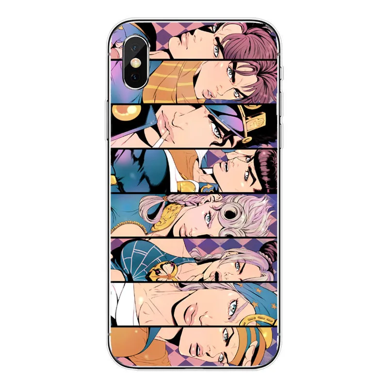 TPU JOJO'S Необычные Приключения над небом JoJo аниме аксессуары для телефонов чехол оболочка для Apple iPhone XR XS MAX X 8 7 Plus 6 5 - Цвет: TPU