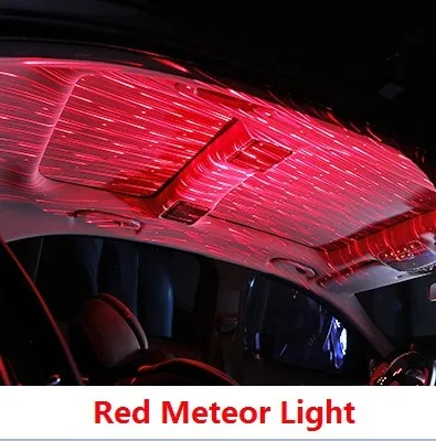 Red Meteor Автомобильный купольный светильник в виде звезды по всему небу, Модифицированная атмосфера по всему небу, автомобильный панорамный проекционный светильник atm - Испускаемый цвет: Red Meteor