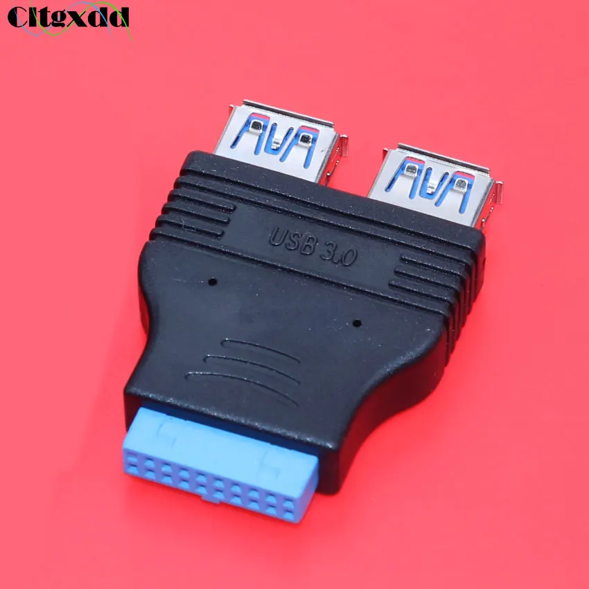 Cltgxdd 1 шт. двойной USB 3 0 тип A гнездо к 20 Pin Материнская плата разъем