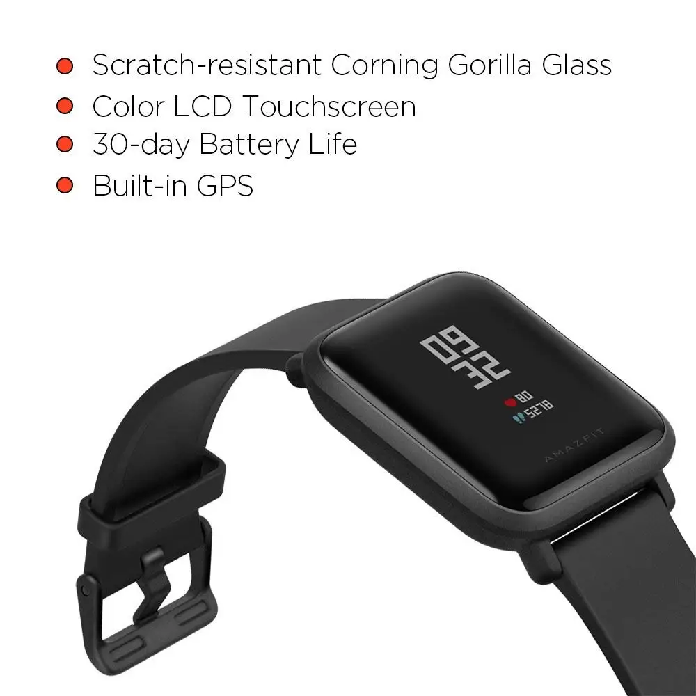 120 дней работы от батареи Xiaomi Huami Amazfit Bip 1,28 дюймов емкостный сенсорный экран IP68 Android4.4 iOS8 умные наручные часы