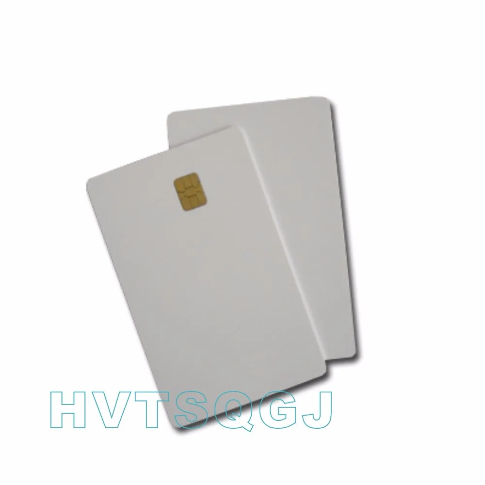 100 шт. белая ПВХ карта с 4442 чипом контактная IC Смарт карта|card card|card with chipcard pvc |