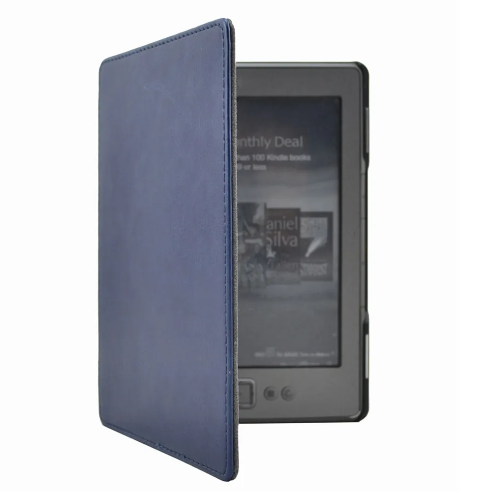 Чехол s Планшет тонкий кожаный чехол черная крышка кожи для Kindle4 Kindle5(Kindle 4th и Kindle 5th) 6 дюймов#5$5,8