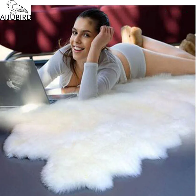 Австралийский ковер из овечьей шкуры чистой шерсти для спальни домашний