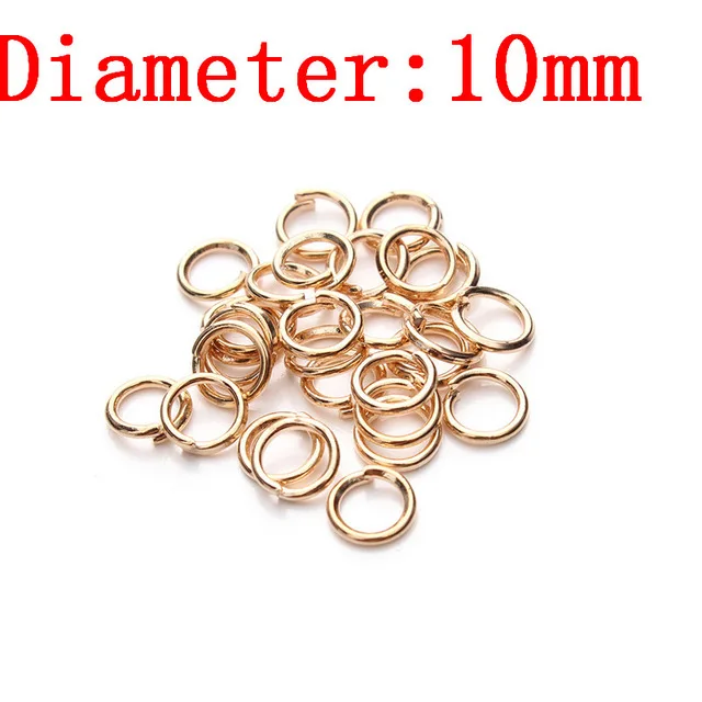 Rose Gold 10mm LOULEUR 200 шт./лот розового цвета: золотистый, серебристый цвет открыт соединительные кольца 3/4/5/6/7/8/10 мм Разделение кольца Разъемы для ювелирных изделий, украшения своими руками - Цвет: Rose Gold 10mm