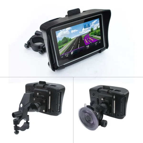 4,3 дюймов мотоцикл gps автомобильный gps навигация IPX7 водонепроницаемый поддержка gps карта для автомобиля Мотоцикл Bulit в 8 Гб FM Bluetooth