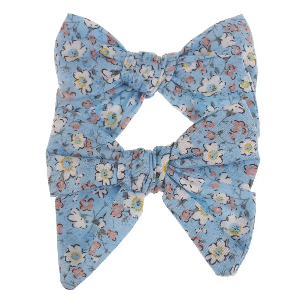 Детские заколки для волос 1 пара большие однотонные с цветочным принтом и большим