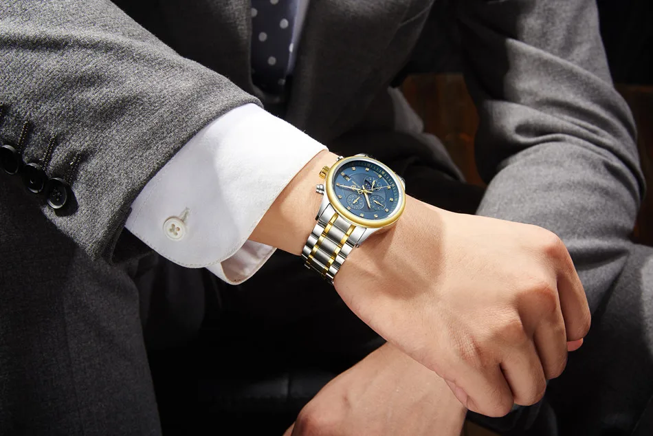 Марка TEVISE Для мужчин часы Moon Phase автоматические часы механические часы Для мужчин модные Повседневное Нержавеющая сталь наручные часы relogio