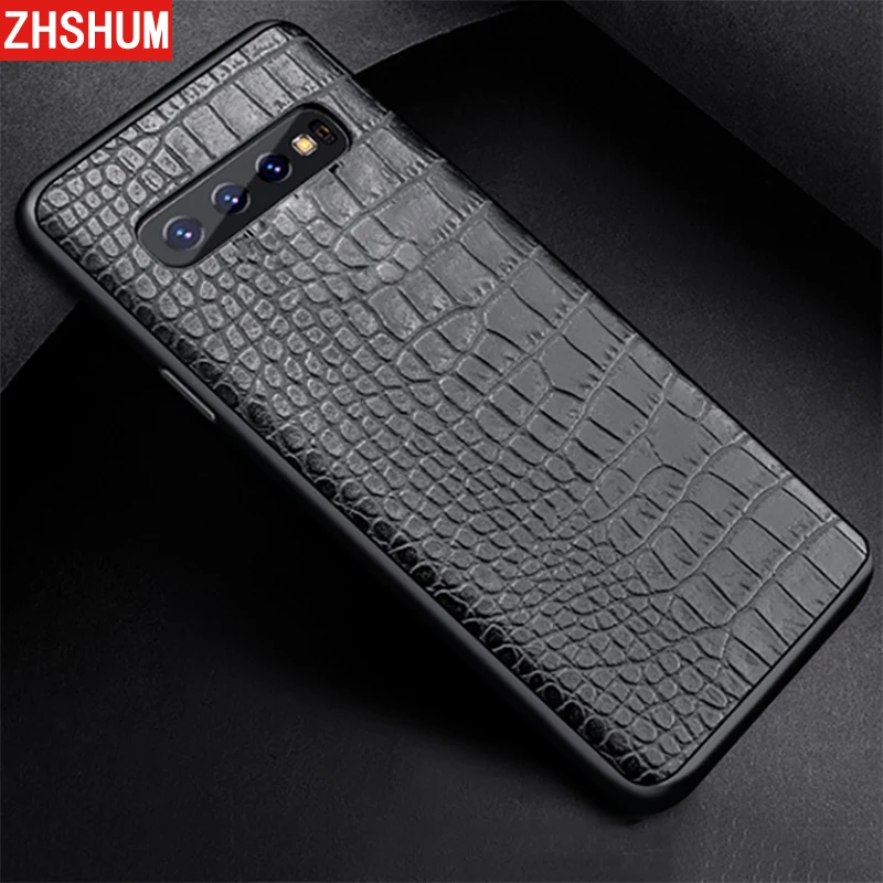 Luxury PU Leather Case For Samsung Galaxy S10 S10e Plus S9 Crocodile Pattern Soft Back Cover for Note 9 8 S8 plus+ S |