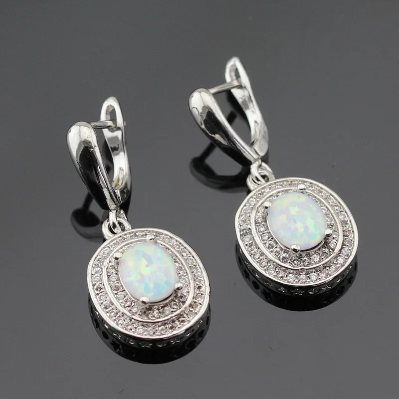 Женский комплект украшений в австралийском стиле серебряное ожерелье с белым