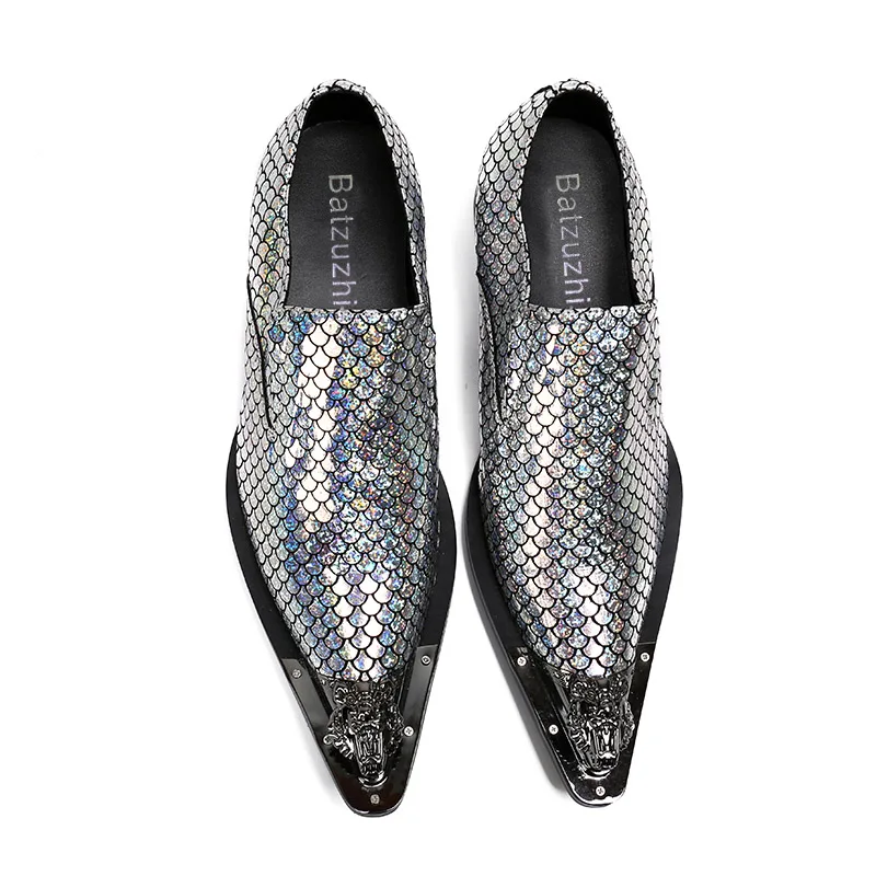 Batzuzhi мужская обувь в итальянском стиле вечерние блестящие свадебные туфли
