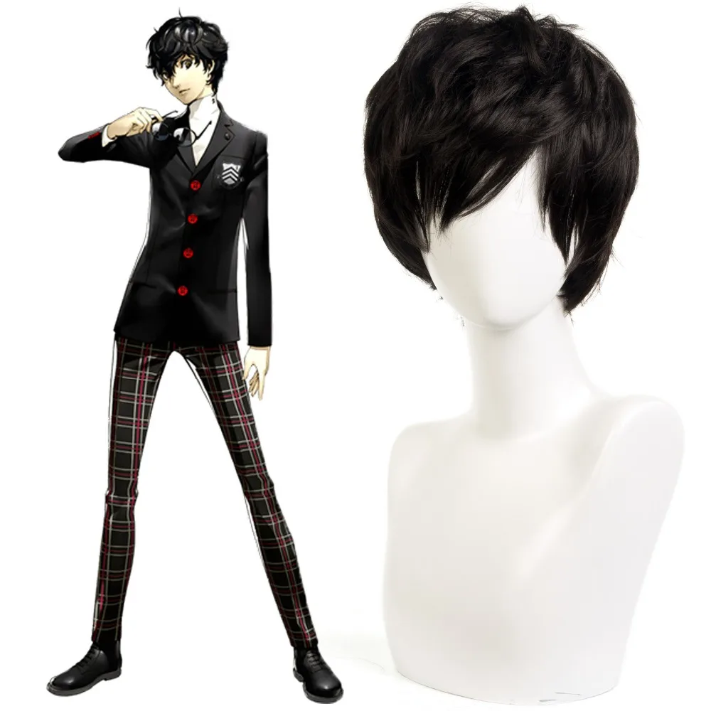 

Game Persona 5 the Animation Cosplay Wigs Ren Amamiya Cosplay Wig Akira Kurusu Cosplay Hair Halloween Party Anime Cosplay Wig