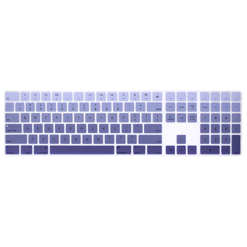 Ombre Deep Purple HRH силиконовый чехол для клавиатуры, защитная клавиатура для Apple Magic Keyboard с цифровой клавиатурой A1843 MQ052LL/A, выпущена в году - Цвет: Ombre Deep Purple
