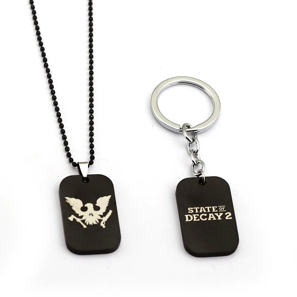 Игровой набор из 2 подвесных бусин нержавеющей стали игровой кулон с биркой для