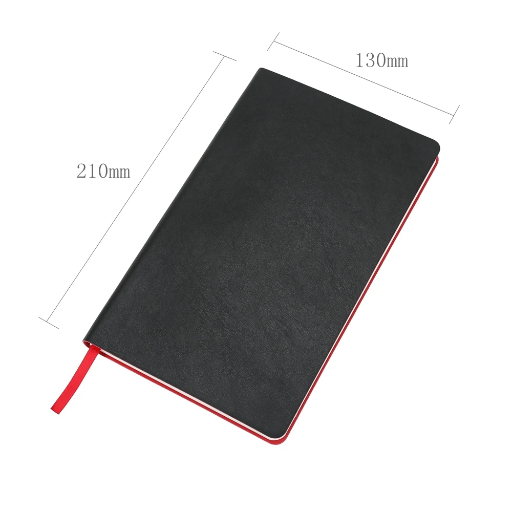 Черный блокнот с логотипом на заказ дневник формата A5 из искусственной кожи