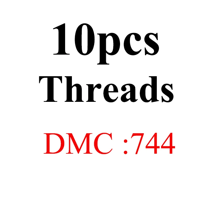 1.2m10pcs-DMC744 Golden Panno DIY DMC 726-775 вышивка нитью нитки 10 шт./лот 1,2 м Набор для вышивки крестом наборы для вышивки крестом 11,12 - Цвет: 1.2m10pcs-DMC744