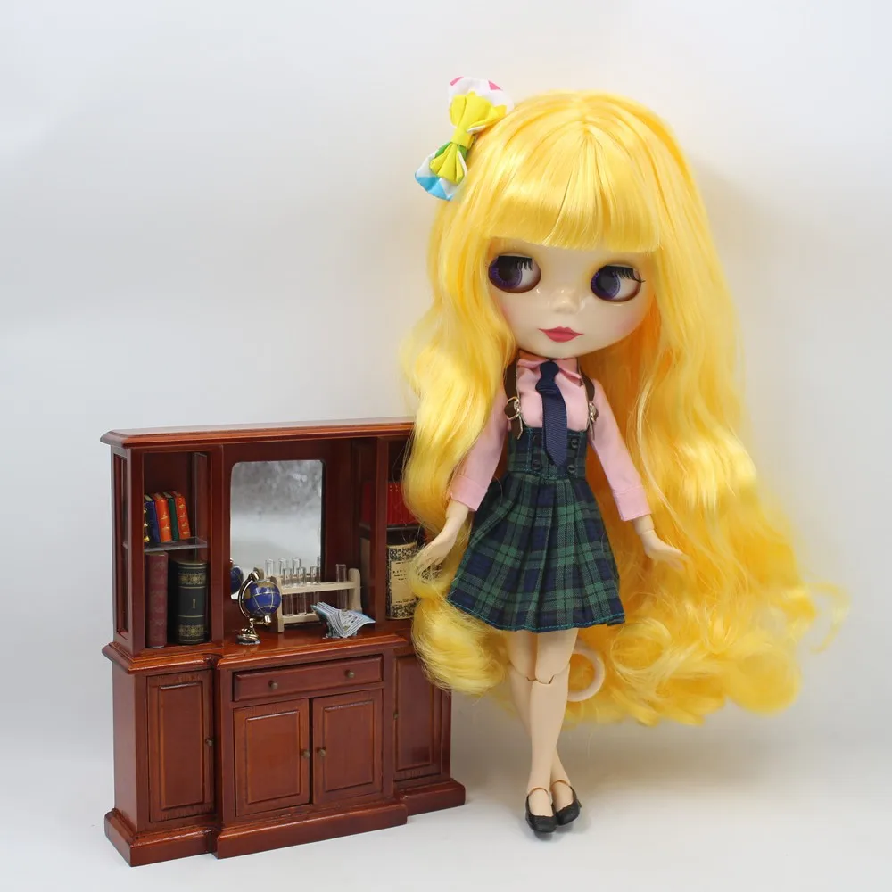 Бесплатная доставка кукла шарнирного тела блайз с кудрявыми желтыми волосами YTDS
