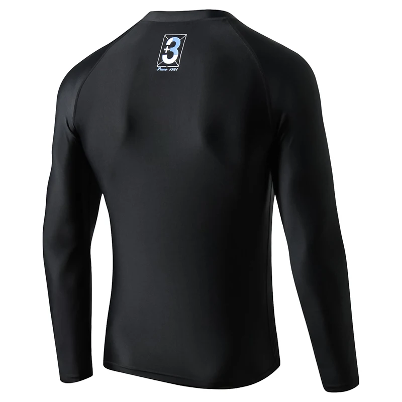 Мужской черный спортивный костюм с длинным рукавом одежда для плавания