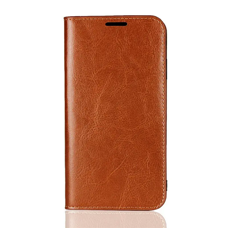 Brown ZEALLION для Nokia 2,1 3,1 5,1 640 950XL 7 Plus X6 натуральная Crazy Horse кожа флип Стенд чехол - Цвет: Brown