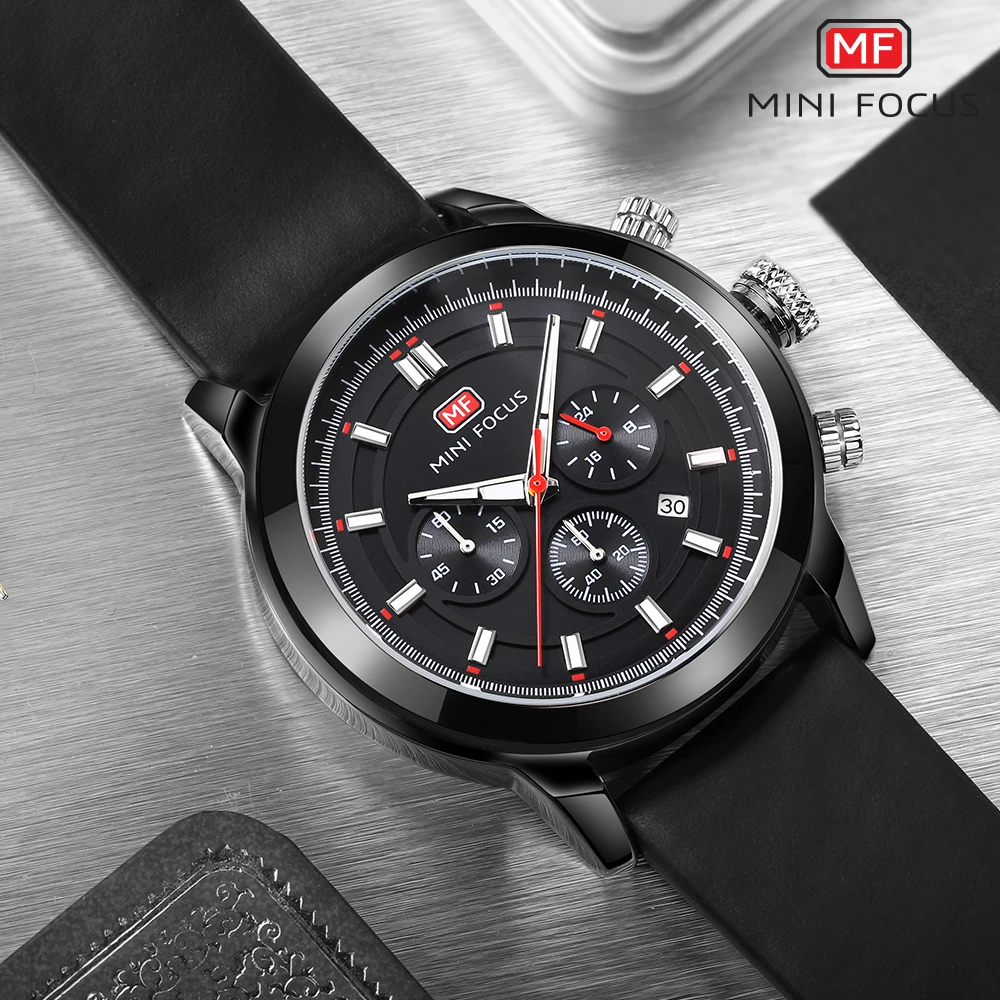 Часы MINIFOCUS Мужские кварцевые роскошные спортивные модные брендовые
