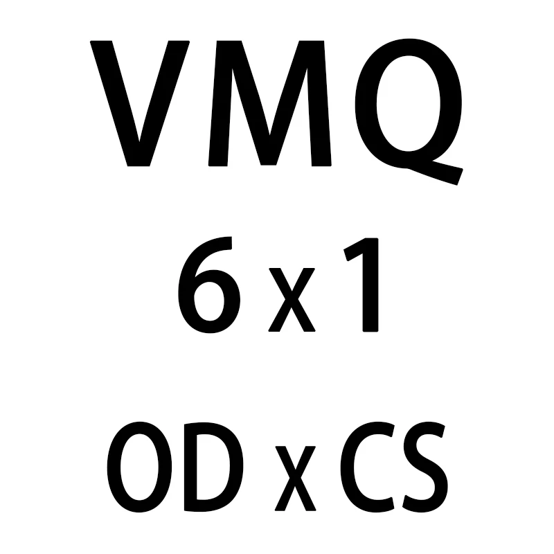 OD6mm 10 шт./лот белые силиконовые уплотнительное кольцо из силикона/VMQ 1 мм Толщина OD4/5/6/7/8/9/10/11/12/13 мм уплотнительное кольцо втулки конусовидных резиновых прокладок кольца шайба - Цвет: OD6mm