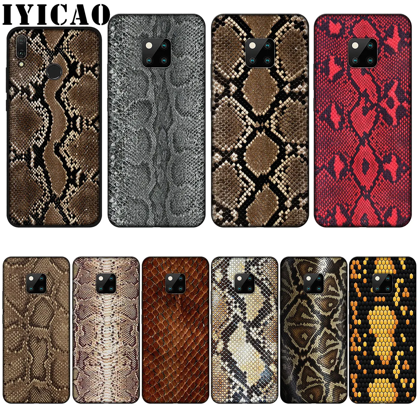 Змеиная кожа DIY печать рисунка мягкий чехол для Huawei Nova Smart 5 5T 5i 4E 4 3i 3 2i 2 Lite Mate 30 20 10 Pro on.