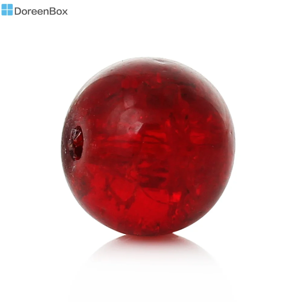 Стеклянные круглые бусины с трещинами Doreen Box hot 100 диаметр 8 мм (B05629)|glass round beads|beads