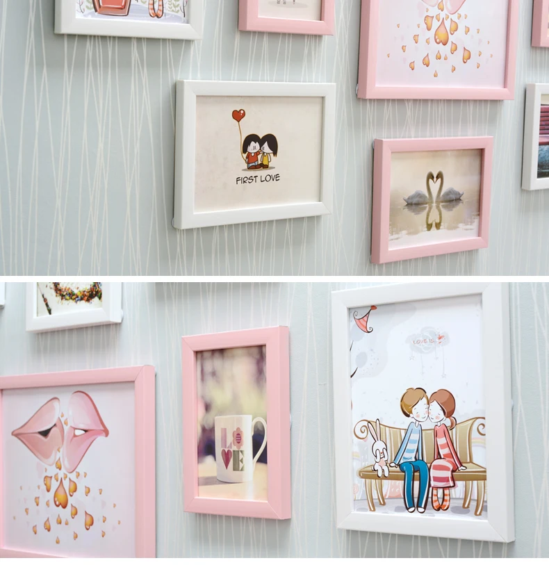 

12 Pieces DIY Photo Frame Home Decoration White Picture Frame Creative Wall Photo Album Painting Frame Combination Porta Retrato