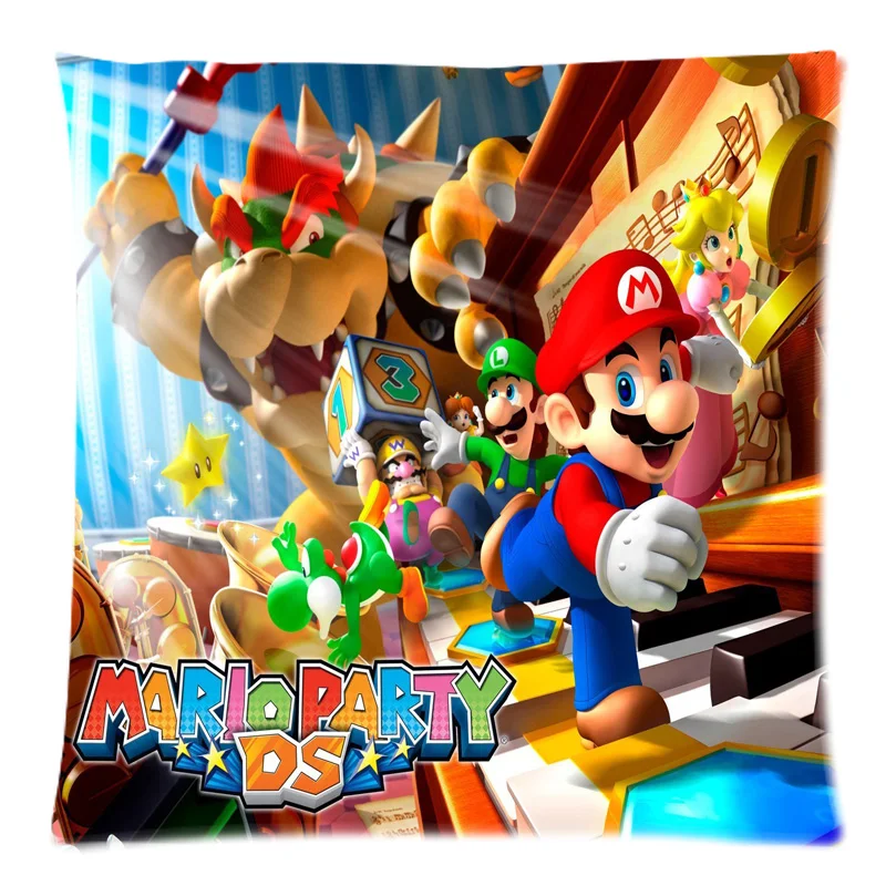 Классический мультяшный фон Game_Super Mario двухбоковая наволочка с принтом и из