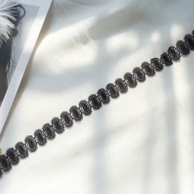 Новая мода панк готический девушка бархат кружево черного цвета Харадзюку