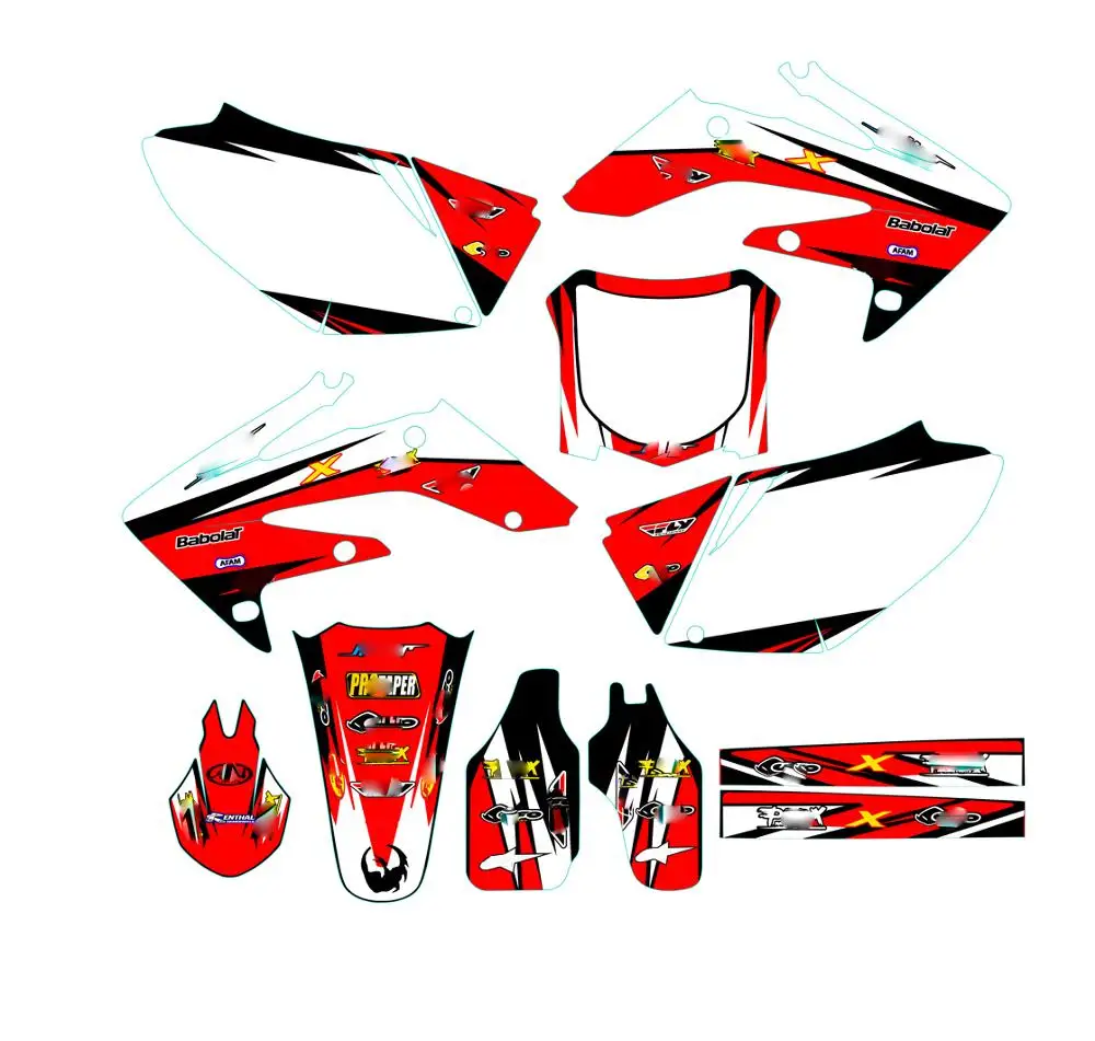 Мотоцикл мотокросса настраиваемый номер Наклейка для Honda CRF250R CRF 250 R 2008-2009